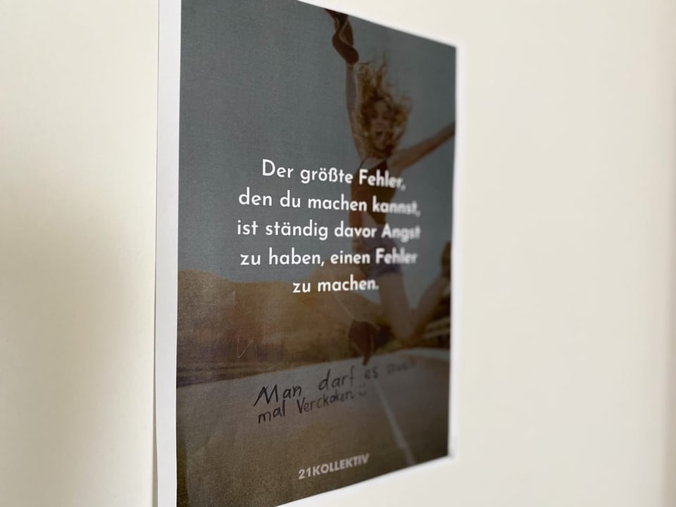 Papier mit Spruch