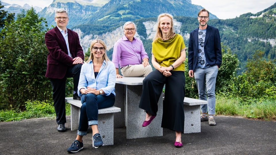 Das neue Team 2020 v.l. Lars Simpson, Pia Brüniger, Bernhard Waldmüller, Chatrina Gaudenz,  Daniel Hess
