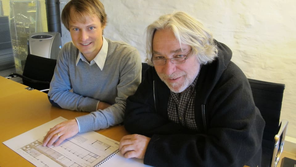 Stecken mitten in der Planung des «Go Tec»-Labors: Patrick Schenk (l.) und Thomas Maag.
