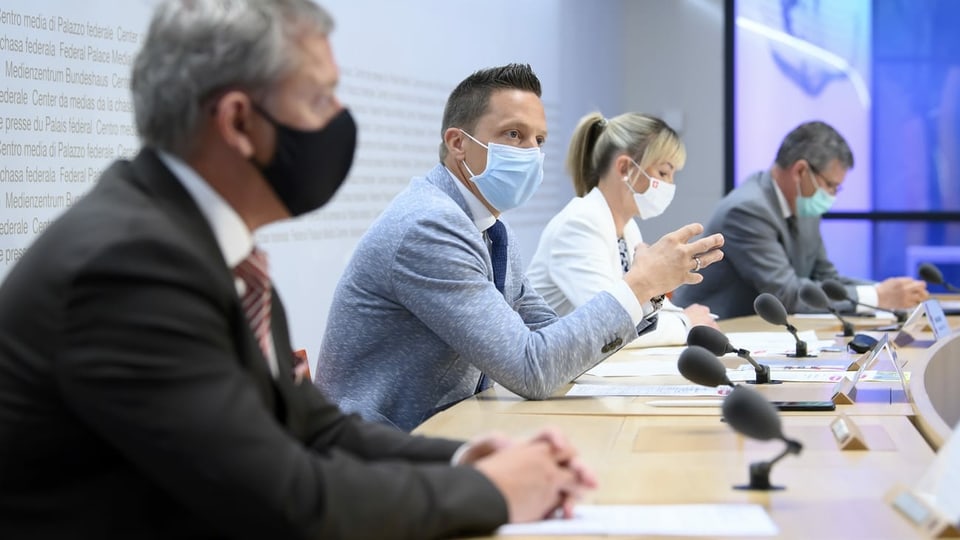 Das Wirtschaftskomitee an der Medienkonferenz