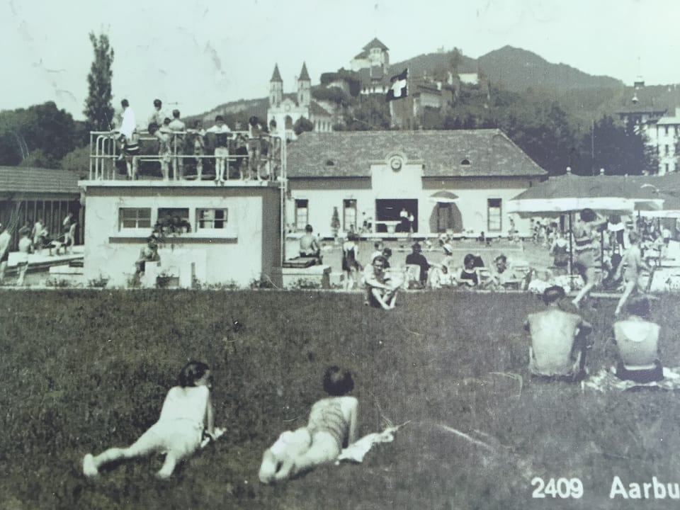 Leben in der Badi Aaburg 1931.