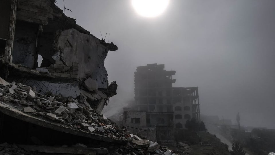 Zerstörung in der syrischen Provinz Idlib, Januar 2023.