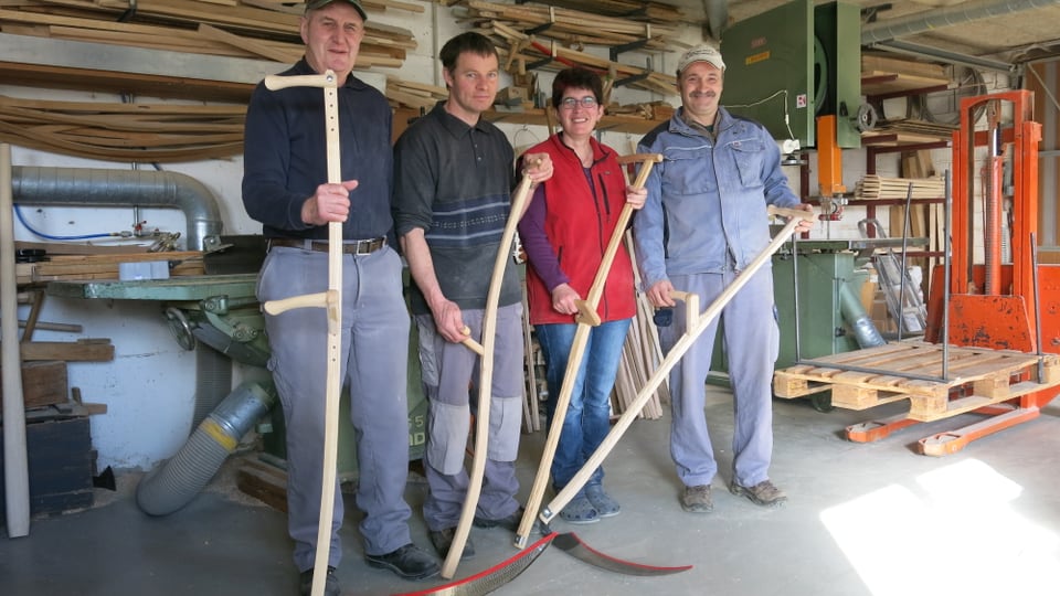 Worbmacherei Strub - ein Viermann-Betrieb. Rechts: Martin Strub.