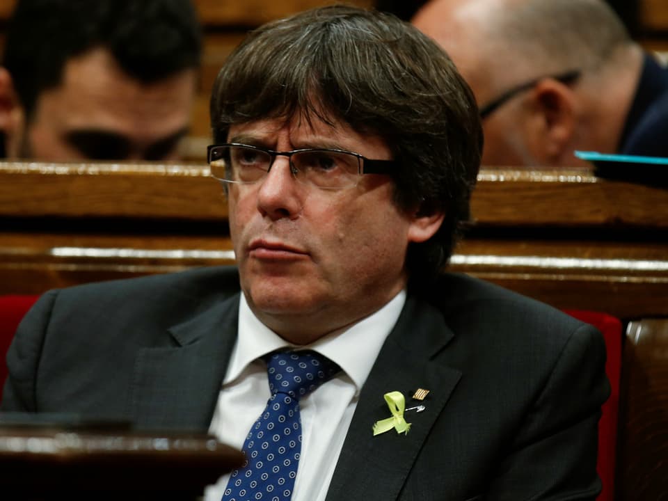 Carles Puigdemont im Parlament.