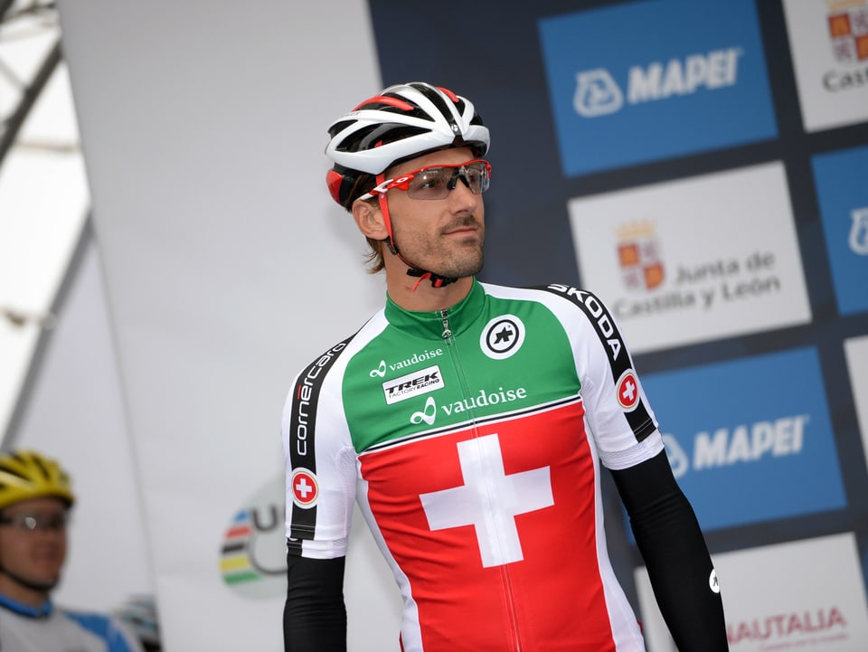 Fabian Cancellara vor einem Rennen der WM 2014 in Ponferrada.