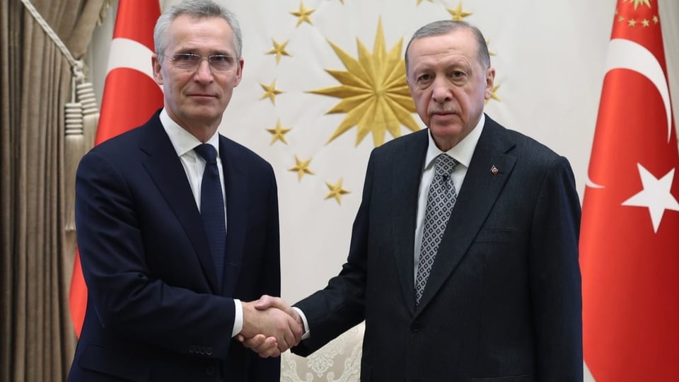 Nato-Generalsekretär Stoltenberg mit dem türkischen Präsidenten Erdogan am 16. Februar in Ankara