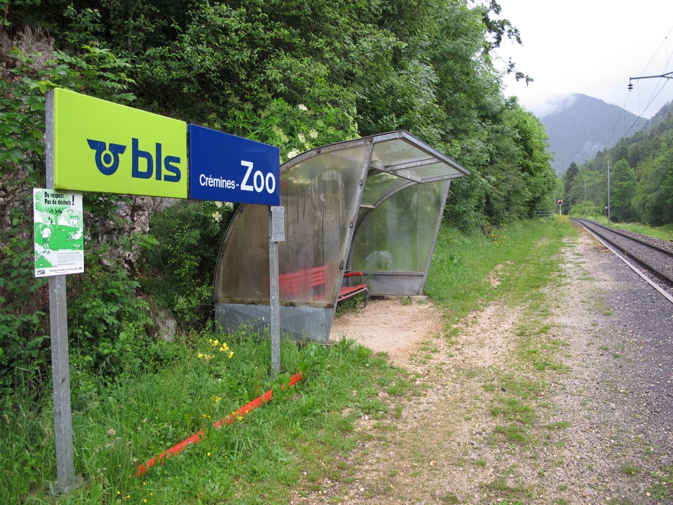 Das Schild Crémines Zoo