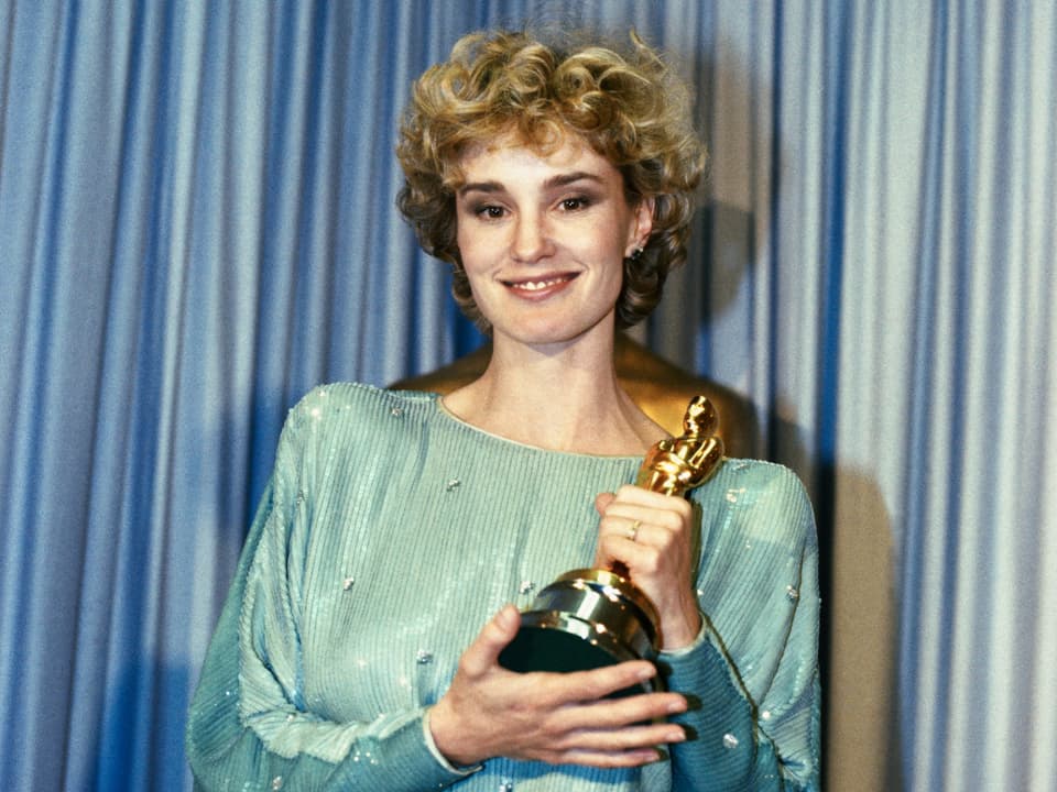 Jessica Lange mit ihrem ersten Oscar
