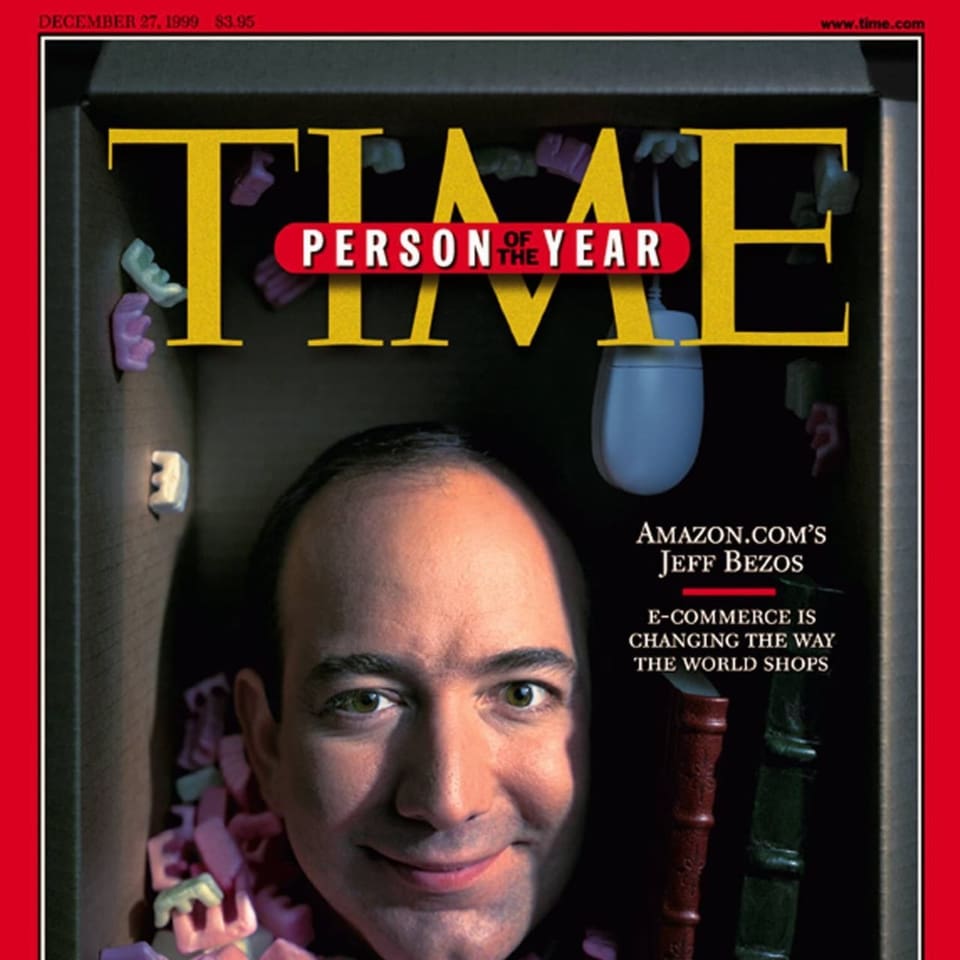 Frontseite des Time-Magazins mit Jeff Bezos