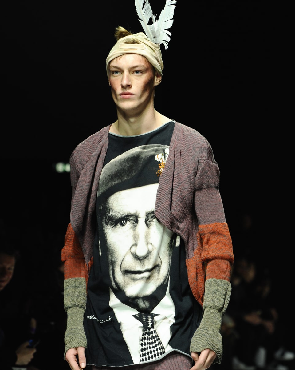 Prinz Charles ziert mit seinem Kopf die T-Shirts von Vivienne Westwood.