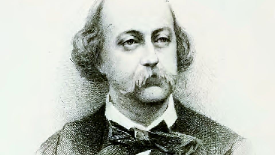 Ein Porträt von Gustave Flaubert.