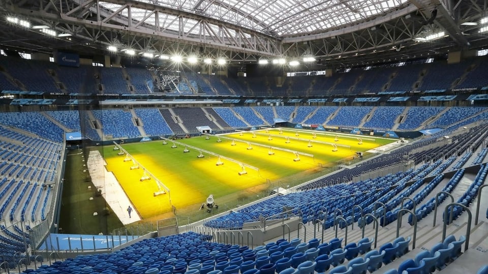In St. Petersburg dürfen 30'000 Zuschauerinnen und Zuschauer ins Stadion.