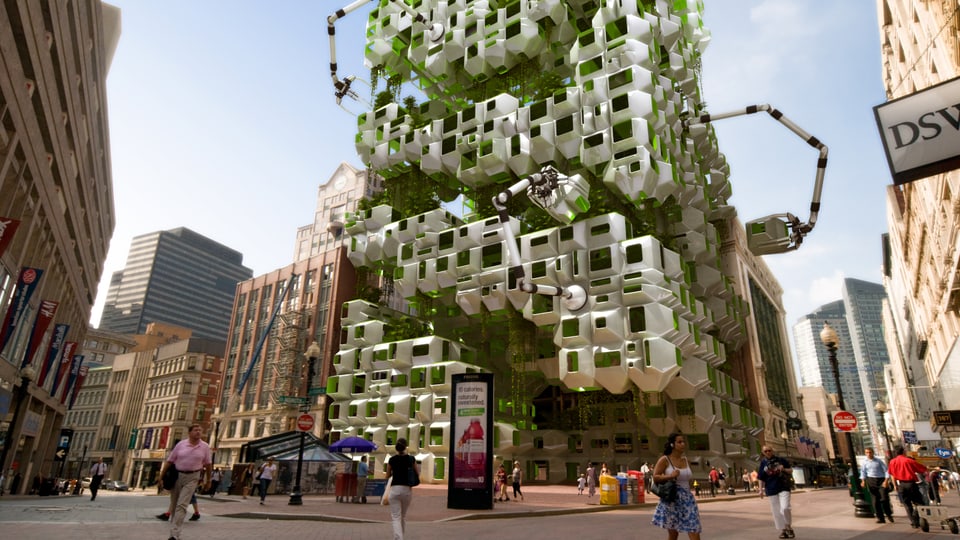 Archtiekturmodell für «EcoPods» von Höweler + Yoon Architecture und Squared Design Lab, 2009.