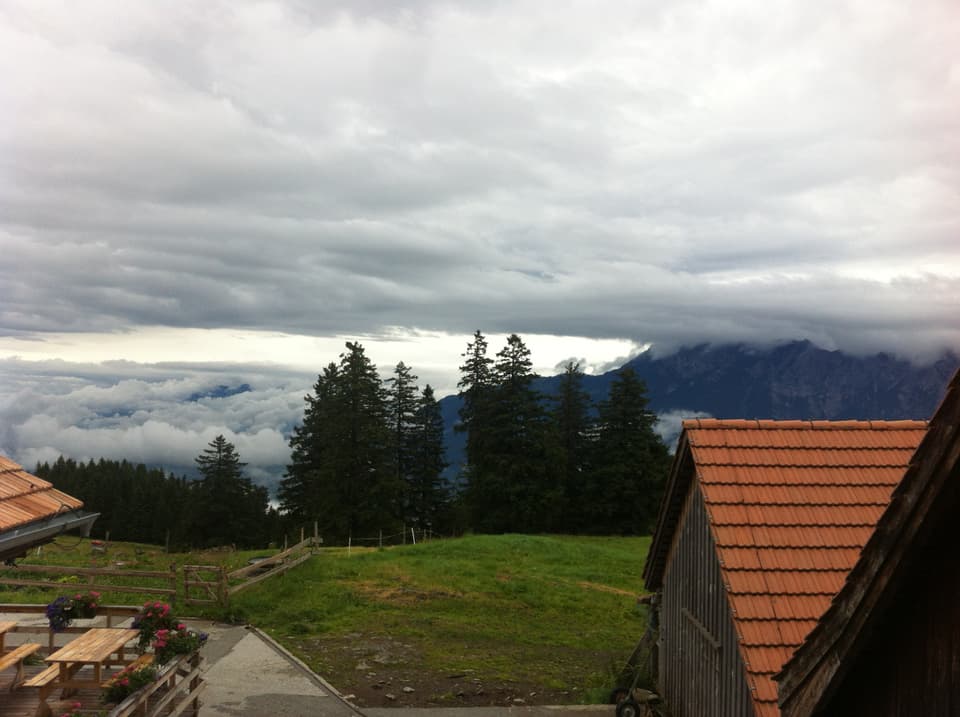 Schlechtes Wetter auf der Alp Malbun.
