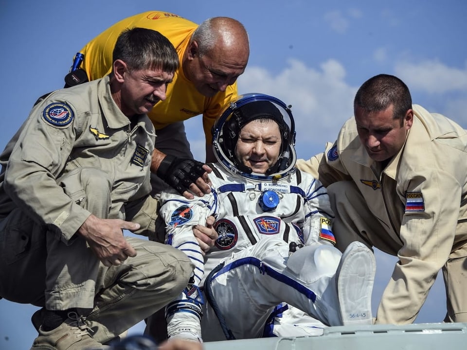 Astronaut am Boden