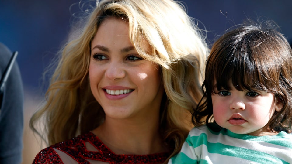 Shakira mit dem zweijährigen Milan.