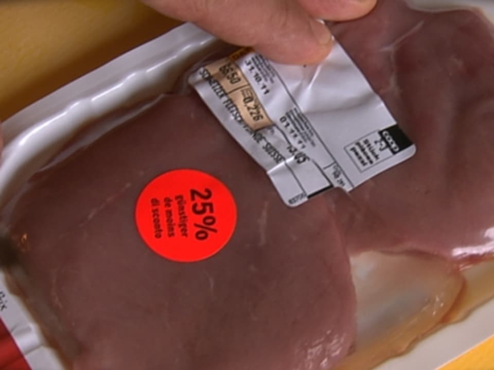 Öffnen von abgepackten Fleisch