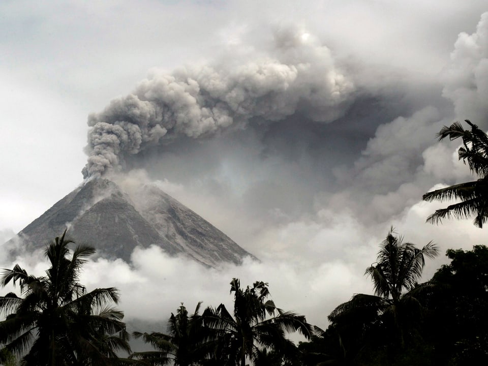 Qualmender Vulkan Merapi