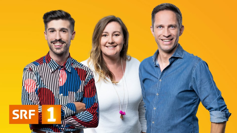 «Eins für d Familie» mit Gabriel Crucitti (links), Christina Lang und Adrian Küpfer.