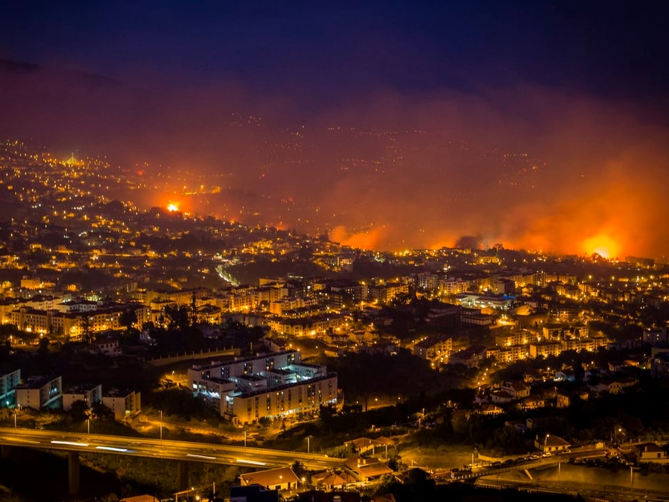 Waldbrände auf Madeira. 