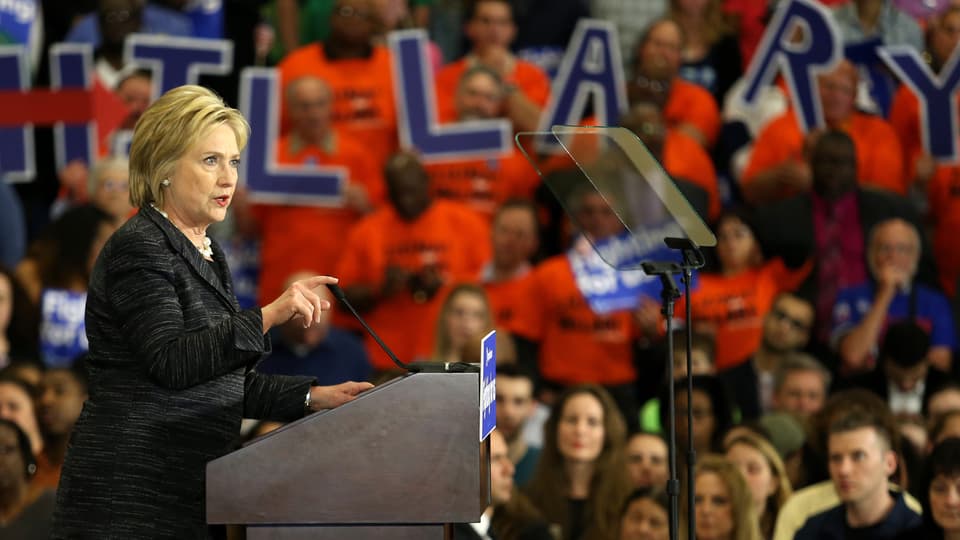 Hillary Clinton bei einer Wahlkampfveranstaltung.