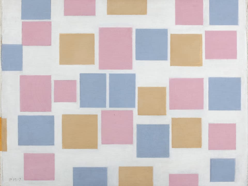 Piet Mondriaan: Komposition No. 3 mit Farbflächen, 1917.