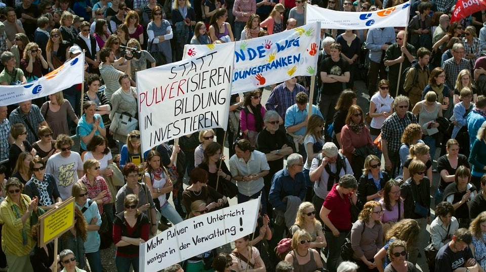 Lehrerdemo im Kanton Bern.