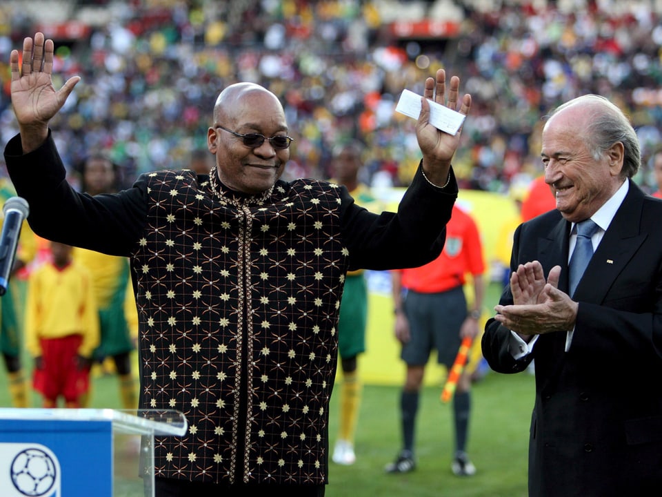 Jacob Zuma und Sepp Blatter eröffnen den Confed-Cup 2009 in Südafrika