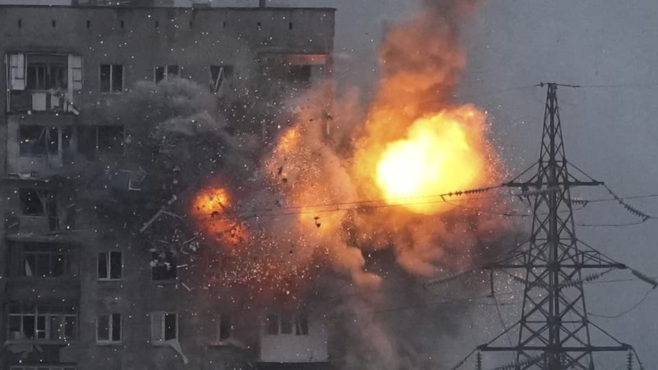 Dieses Bild zeigt die Explosion in einem Wohnhaus