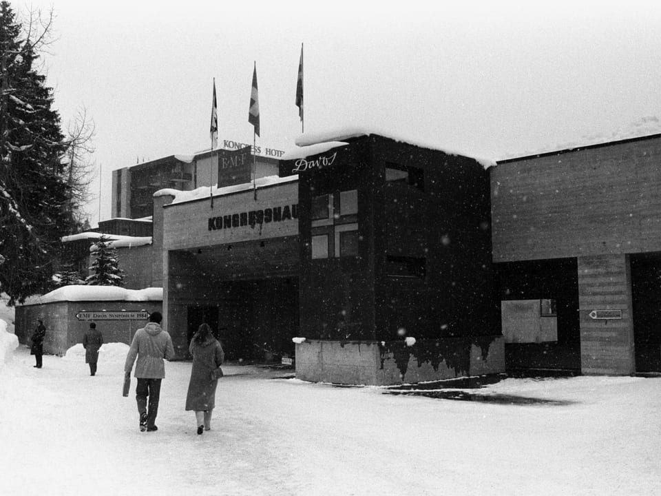 Blick auf das Davoser Kongresszentrum 1984