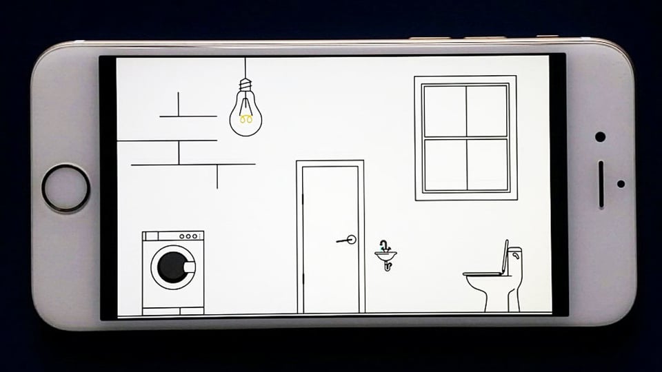 Ein Screenshot, der eine gezeichnete Toilette zeigt.