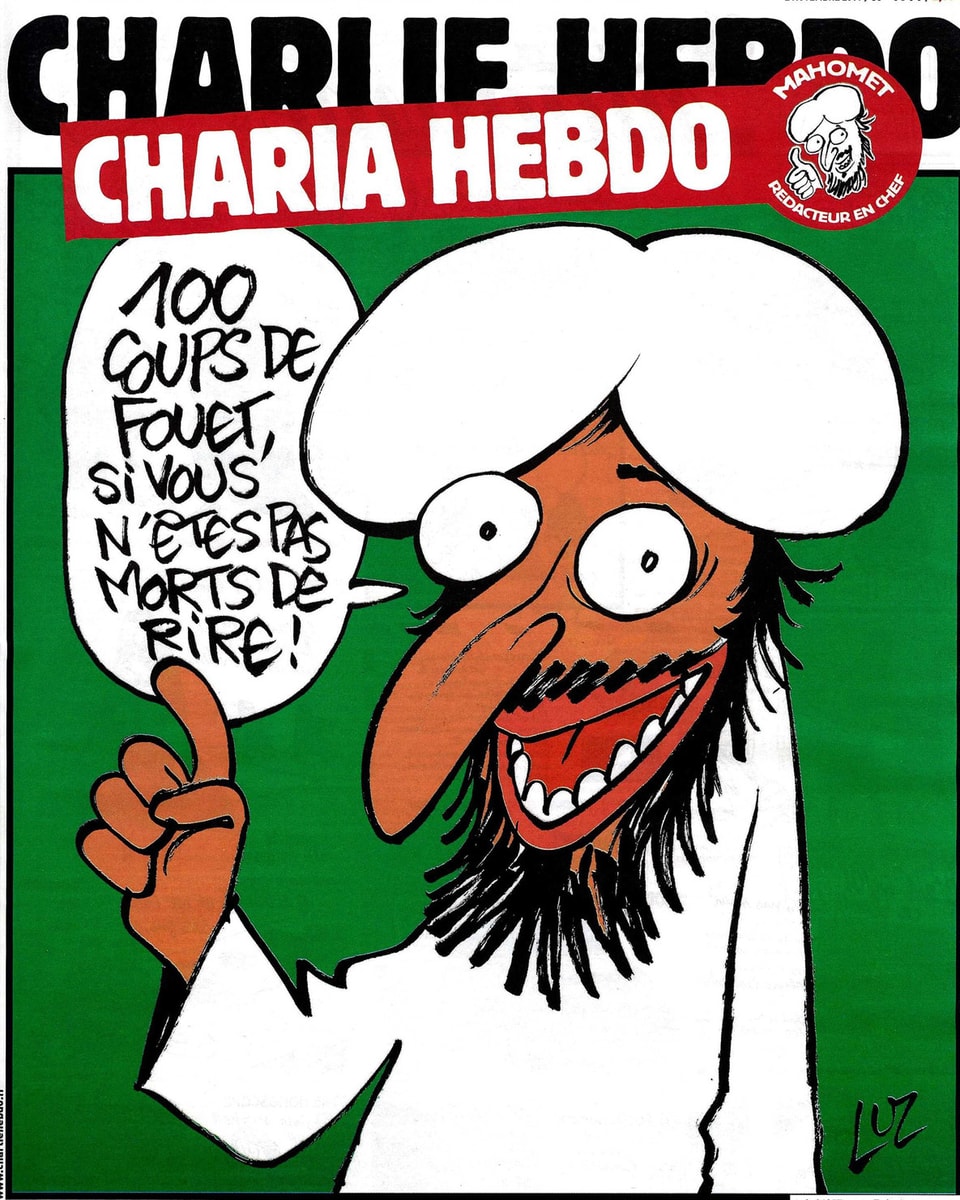 Eine Karikatur von Mohammed.
