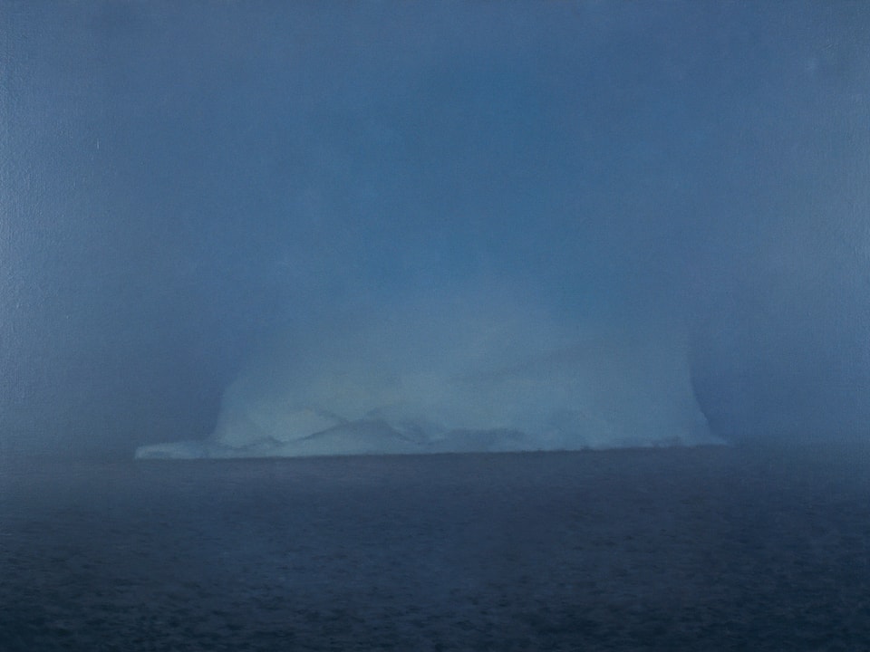 Eisberg im Nebel.