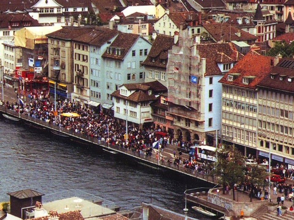 1. Street Parade in Zürich im September 1992
