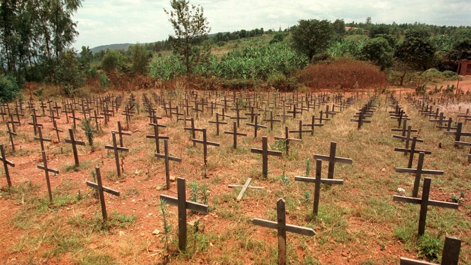 Ein Friedhof in Ruanda.