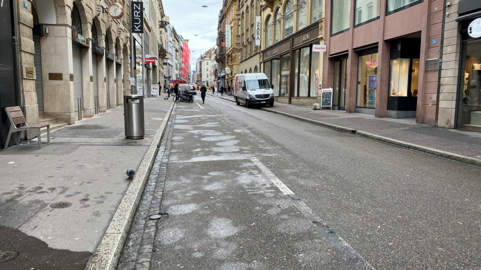 Die leere Basler Innenstadt.