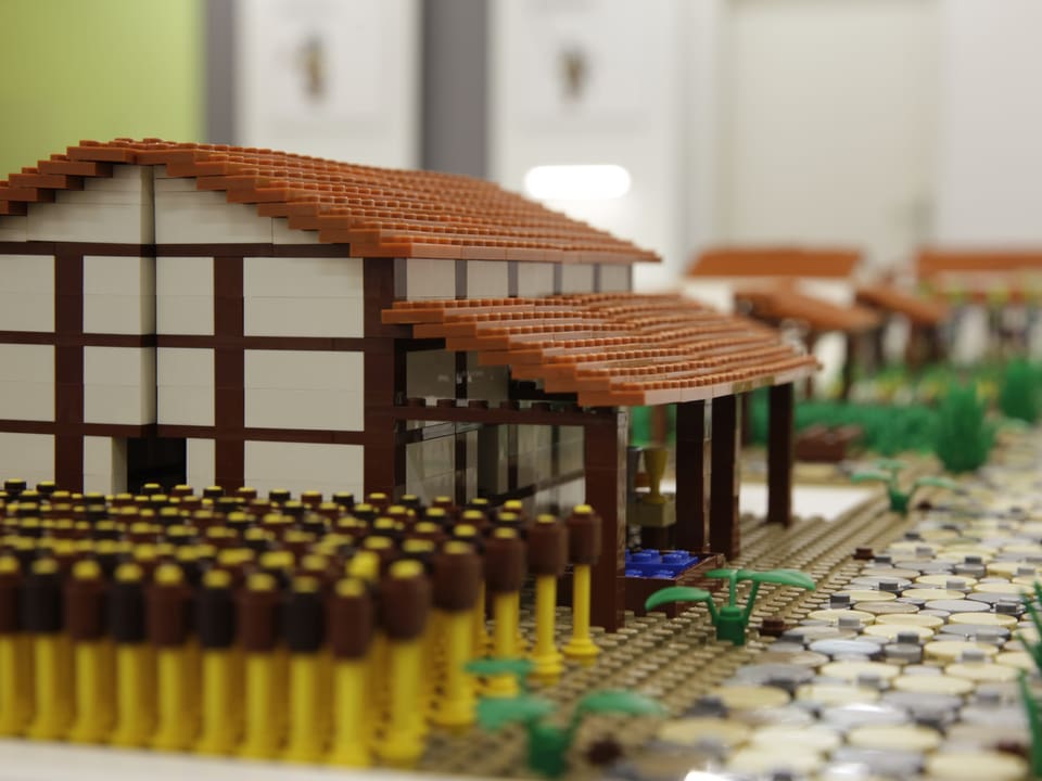 Legohaus mit Nahrungsmittel