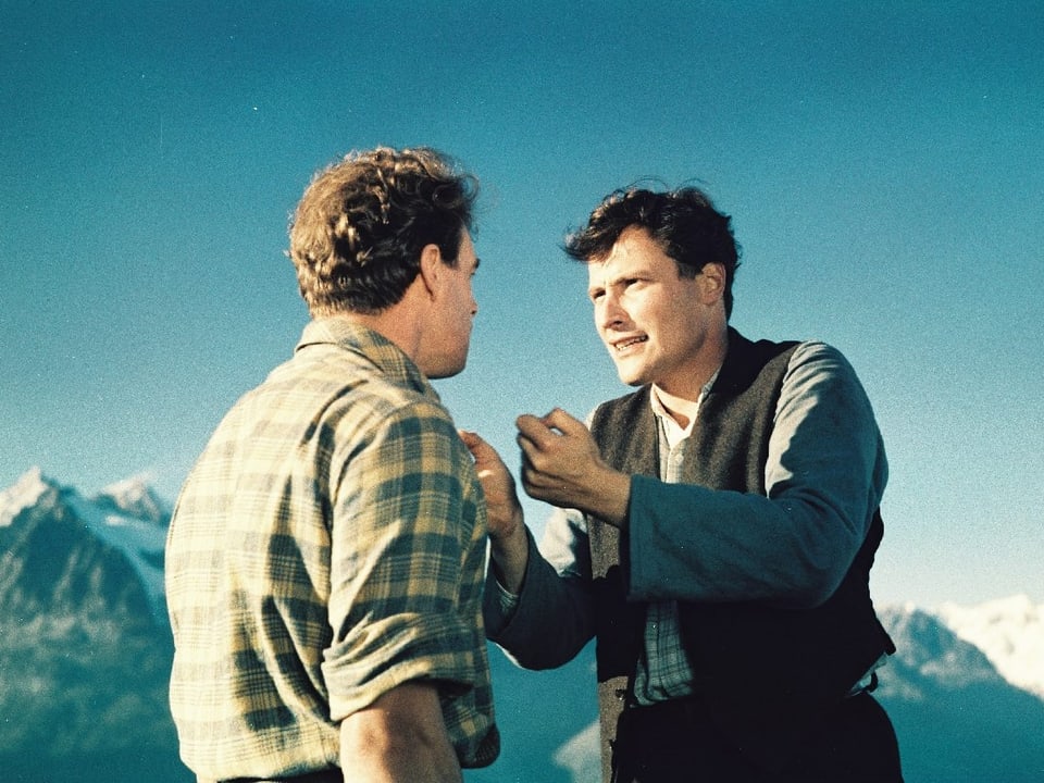 Peter Arens als Dominik und Hannes Schmidhauser als Beat Matter in «Zwischen uns die Berge». 