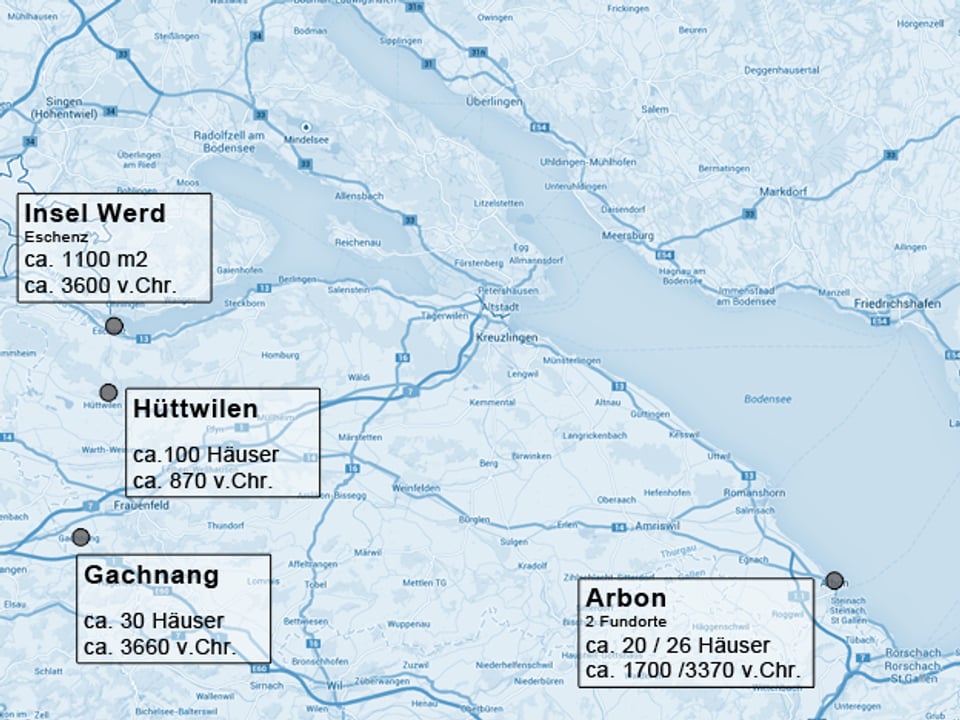 Karte mit den Standorten im TG