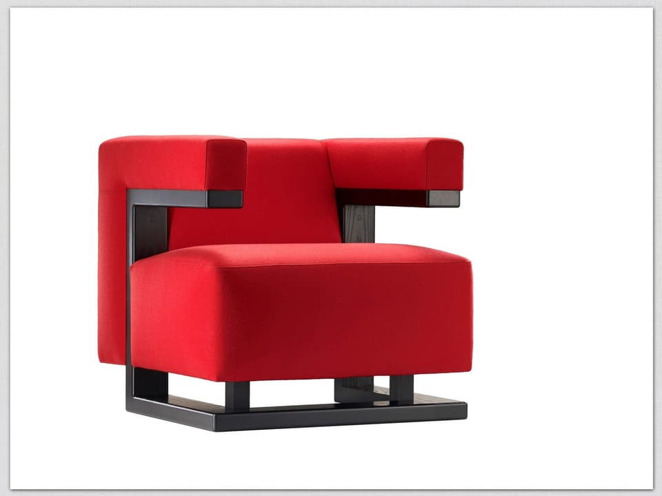 Abbildung eines roten Sessels.