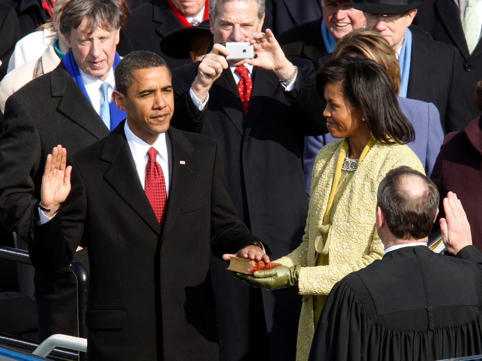 Vereidigung von Barack Obama als US-Präsident im Jahr 2009