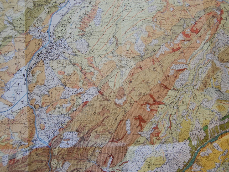 Ausschnitt aus dem neuen geologischen Atlas der Uni Bern.