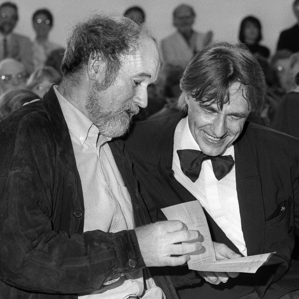 Mit Emil Steinberger bei einer Preisverleihung 1988.