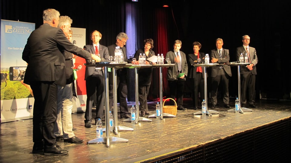 8 der 9 Kandidaten traffen sich am Donnerstag im Kofmehl