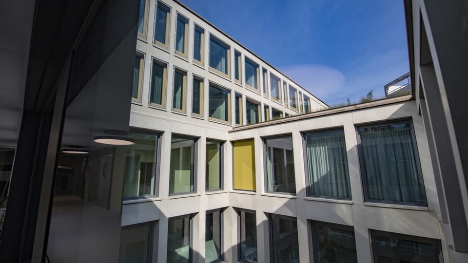 Innenhof des neuen Kantonsspital Uri in Altdorf.