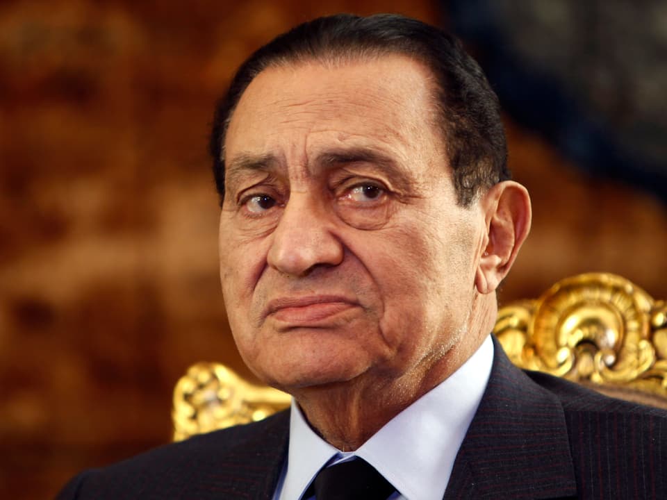 Ägyptens Staatspräsidenten Hosni Mubarak.