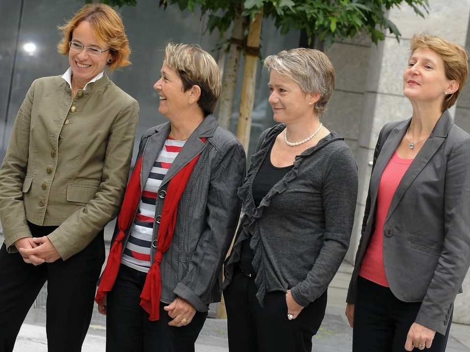 Im Bild die SP-Bundesratskandidatinnen 2010 (von links): Eva Herzog, Hildegard Fässler, Jacqueline Fehr und Simonetta Sommaruga.