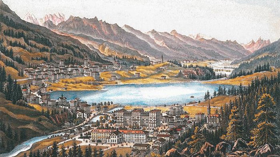 Farbansicht von St. Moritz