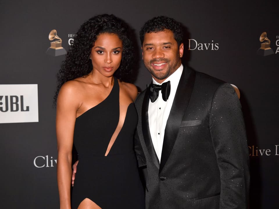 Russell Williams mit Ehefrau Ciara, die als Hip-Hop und R&B-Sängerin bekannt ist.