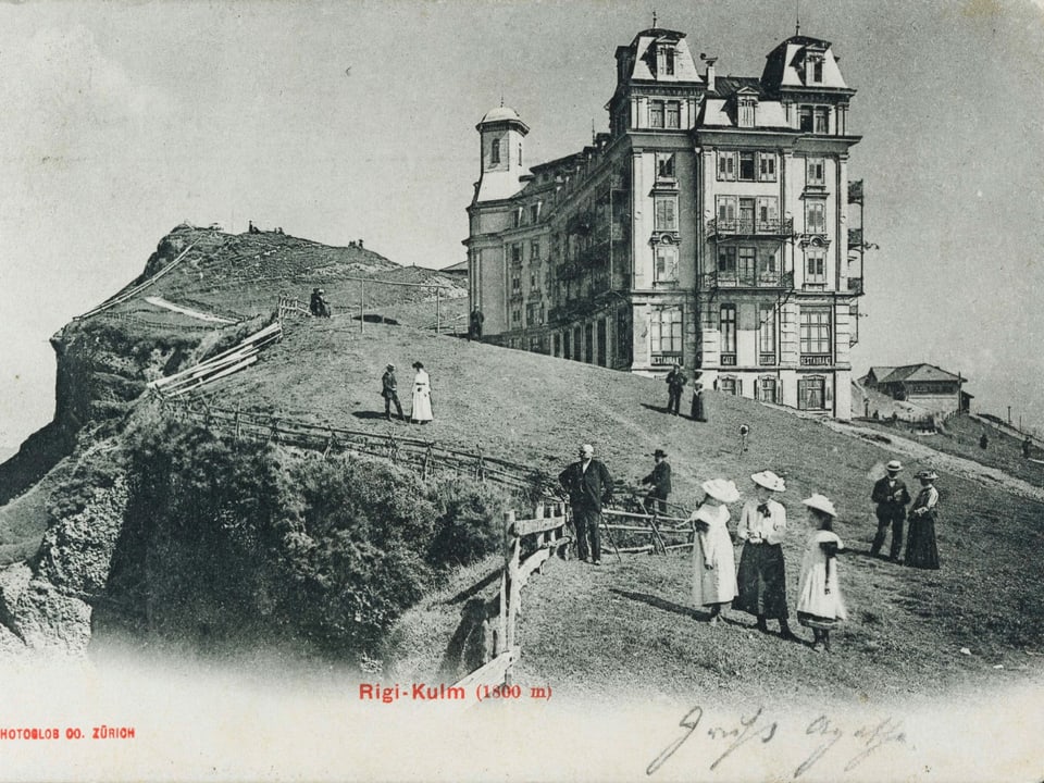 Ansicht des alten Grand-Hotels auf Rigi-Kulm